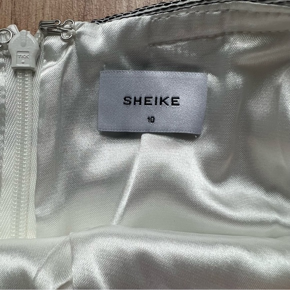Australian brand Sheike black/white stripped high-low dress - Picture 7 of 8